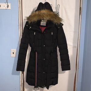 Tommy Hilfiger Jacket. Size Medium. Faux Fur Hood.